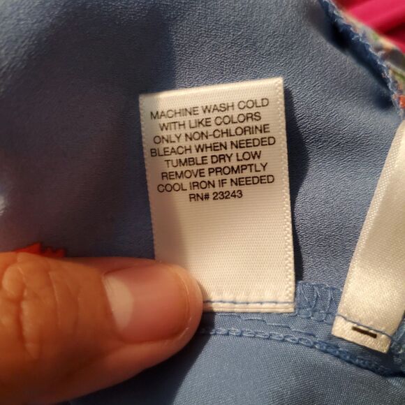 New York And Company Blue Floral Wrap Maxi dress Size Large NWT Reg $79.95 - Picture 11 of 11